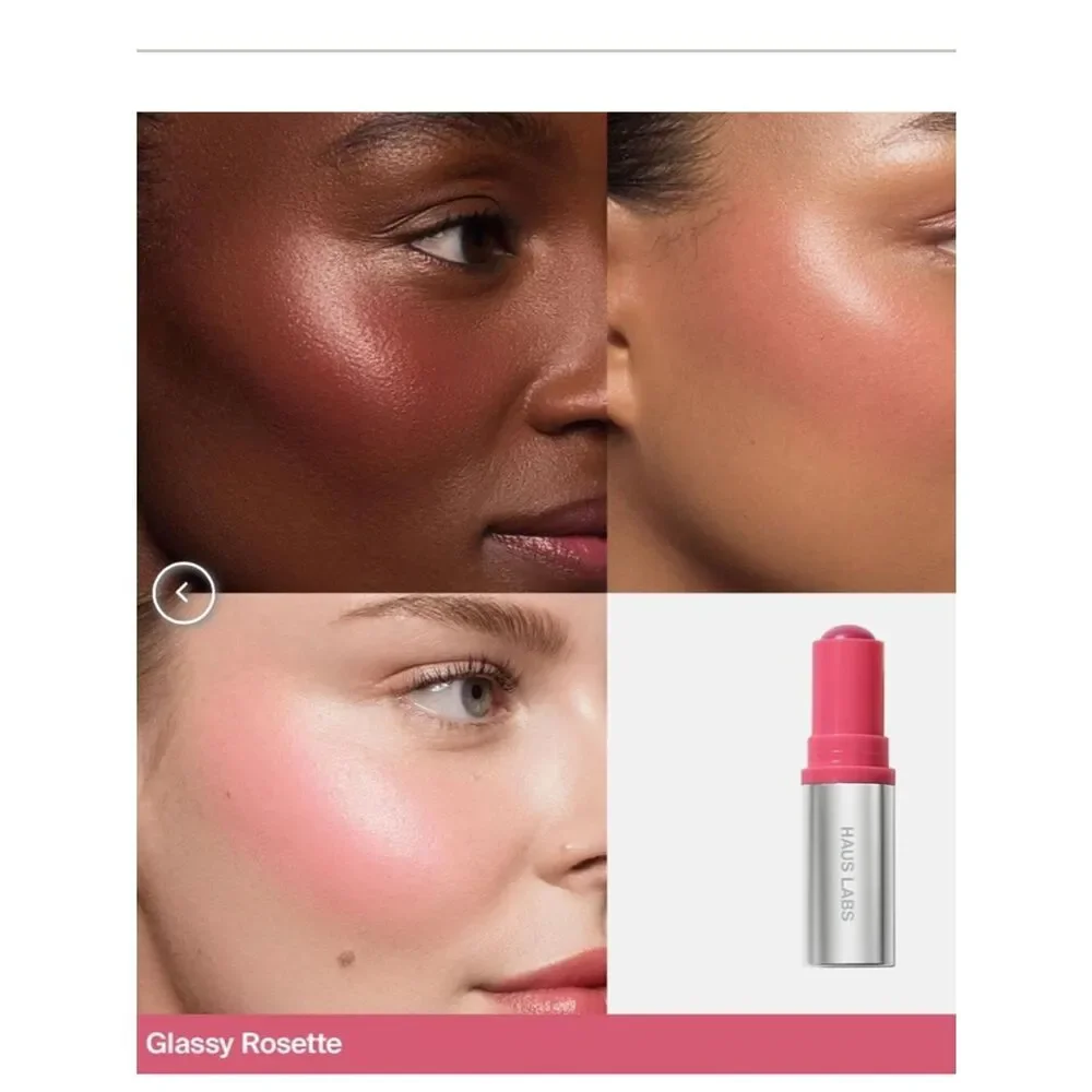 Haus Labs Color Fuse Glassy Blush Balm Stick in Glassy Rosette